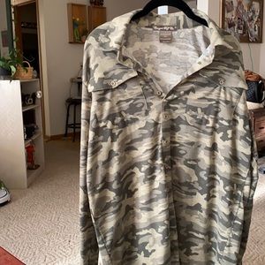 Cowgirl tuff faux button up size large